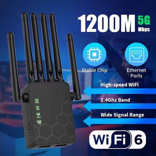 Wifi Extender 1200M with 6 Antennae